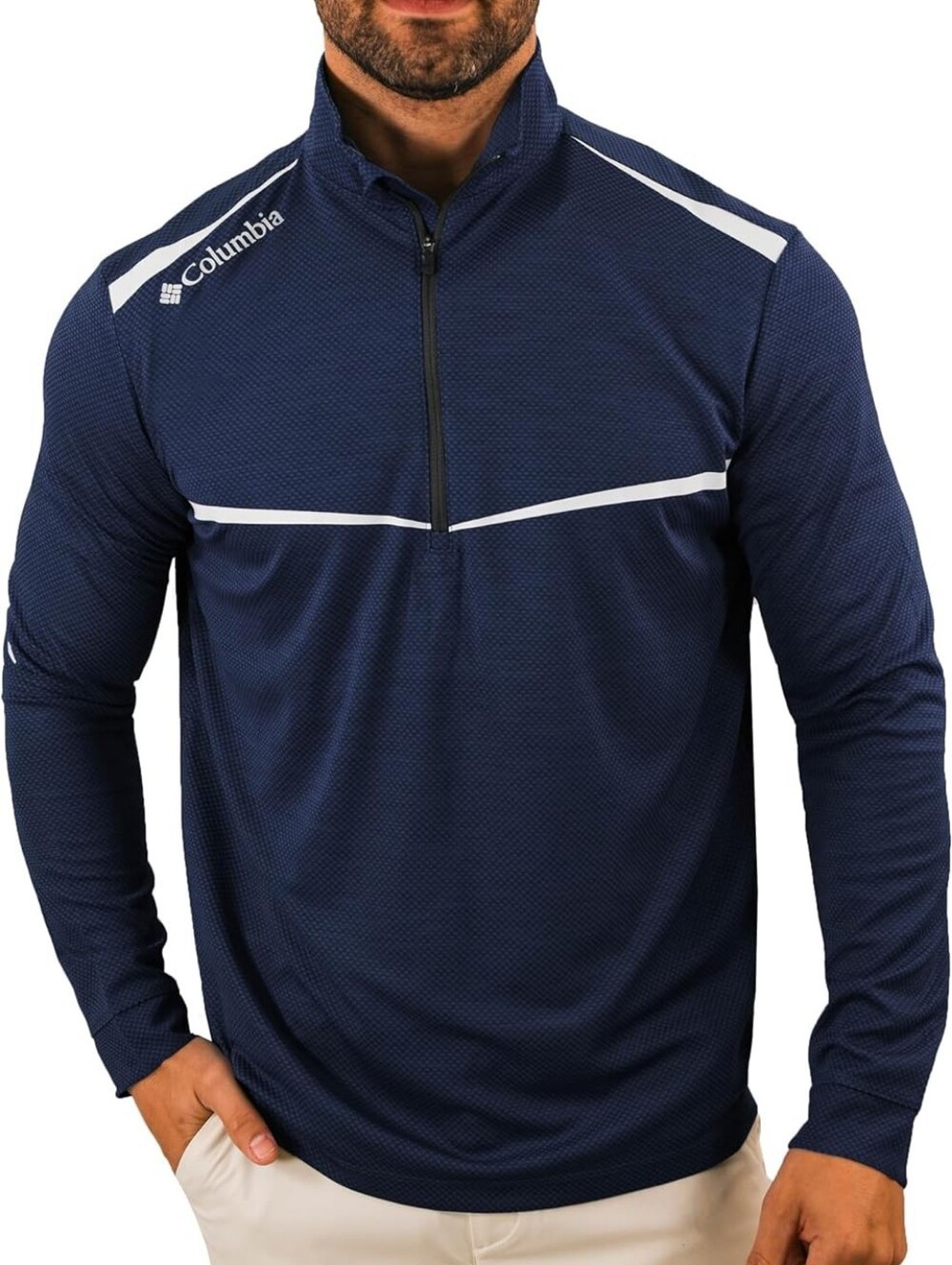 Columbia Golf Omni-Wick Scorecard 1/4 Zip Pullover In Navy Blue Size 2XL